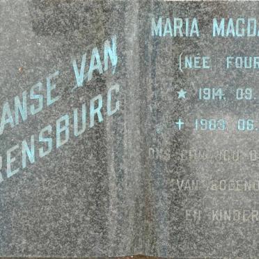 RENSBURG Maria Magdalena, Janse van nee FOURIE 1914-1983