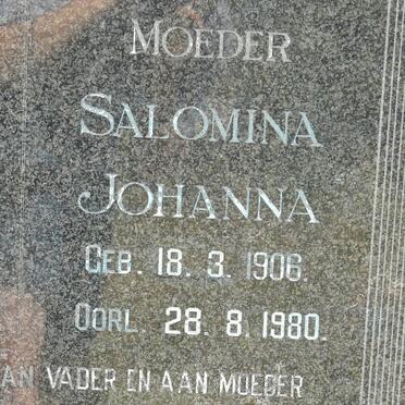 SMITH Salomina Johanna 1906-1980