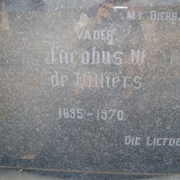 VILLIERS Jacobus W., de 1895-1970