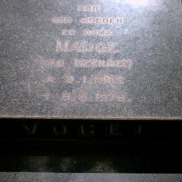 VOGEL De Wet 1900-1971 &amp; Madge van HEERDEN 1902-1976