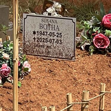 BOTHA Susana 1947-2025 
