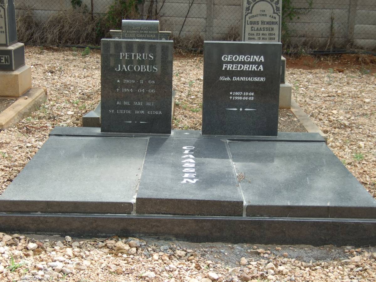 CLAASSEN Petrus Jacobus 1909-1984 & Georgina Fredrika DANHAUSER 1907-1998