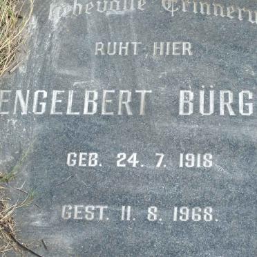 BÜRGER Engelbert 1918-1968