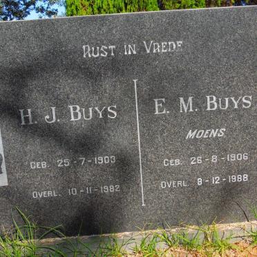 BUYS H.J. 1903-1982 &amp; E.M. 1906-1988