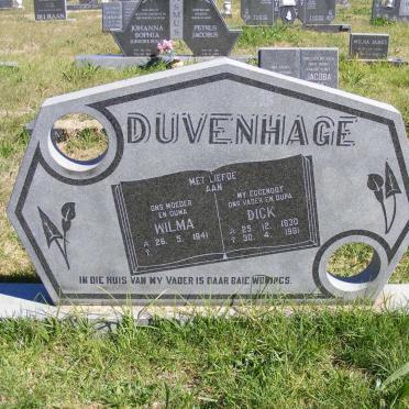 DUVENHAGE Dick 1930-1991 &amp; Wilma 1941-