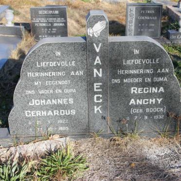 ECK Johannes Gerhardus, van 1922-1985 &amp; Regina Anchy BOOCK 1932-