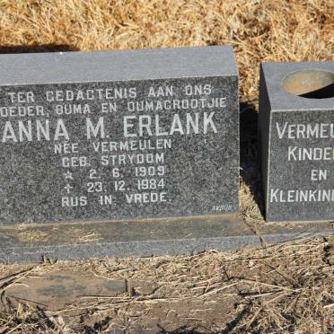 ERLANK Anna M. voorheen VERMEULEN nee STRYDOM 1909-1984