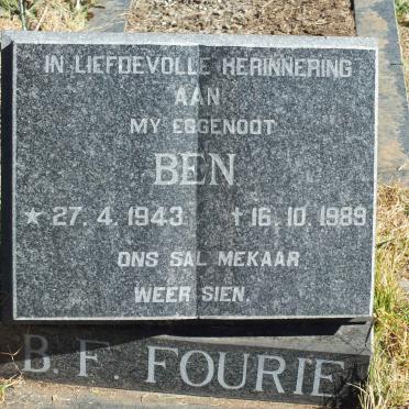 FOURIE B.F. 1943-1989