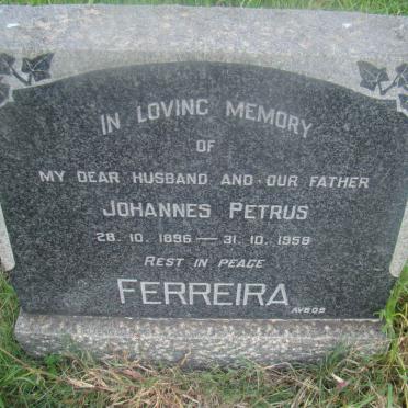 FERREIRA Johannes Petrus 1896-1958