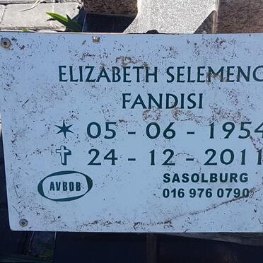 FANDISI Elizabeth Selemeng 1954-2011