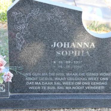 FOURIE Christoffel Johannes Adrian 1933-1999 &amp; Johanna Sophia 1937-1997