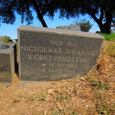GREYVENSTEIN Nicholaas Johannes S. 1924-1985
