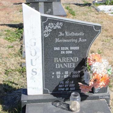GOUS Barend Daniel 1968-2001