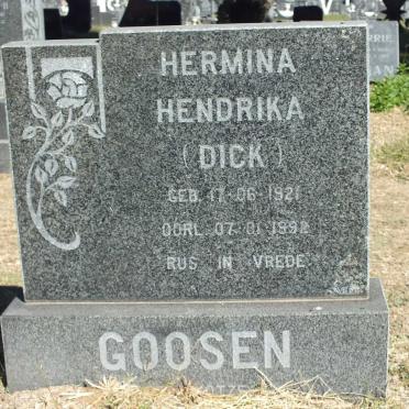 GOOSEN Hermina Hendrika 1921-1992