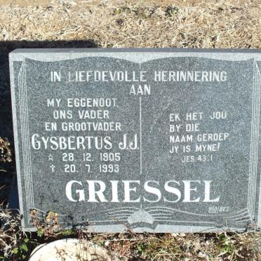 GRIESSEL Gysbertus J.J. 1905-1993