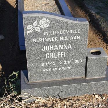 GREEFF Johanna 1949-1983