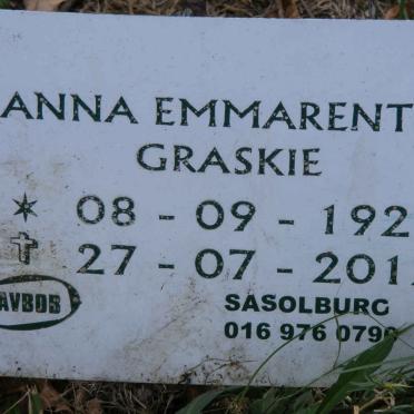 GRASKIE Anna Emmarentia 1929-2012