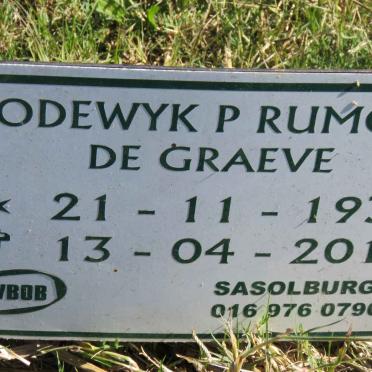 GRAEVE Lodewyk P. Rumold, de 1930-2014