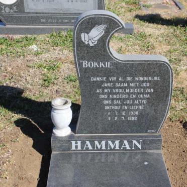 HAMMAN Bokkie 1938-1992