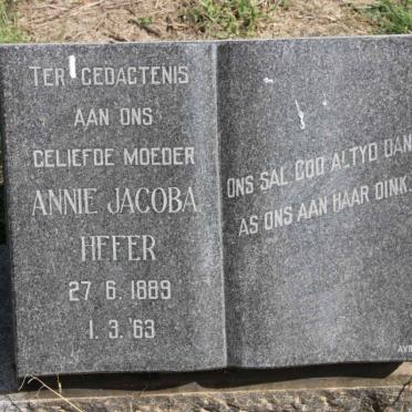 HEFER Annie Jacoba 1889-1963