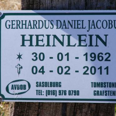 HEINLEIN Gerhardus Daniel Jacobus 1962-2011