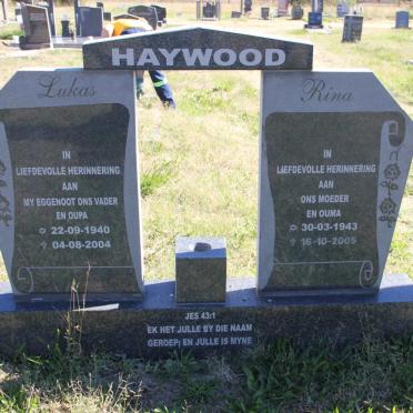 HAYWOOD Lukas 1940-2004 &amp; Rina 1943-2005