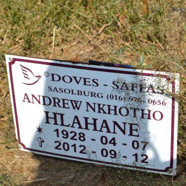 HLAHANE Andrew Nkhotho 1928-2012