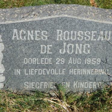 JONG Agnes Rousseau, de -1959