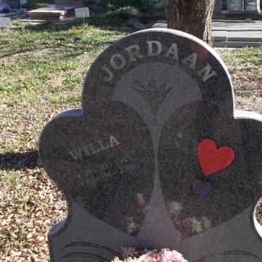 JORDAAN Willa 1945-2010