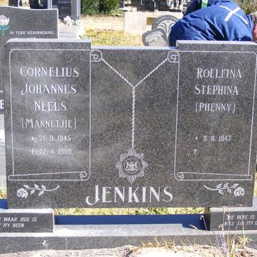 JENKINS Cornelius Johannes Neels 1945-1989 &amp; Roelfina Stephina 1947-
