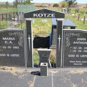 KOTZE John Anthony 1955-2004 &amp; Maria C.A. 1963-