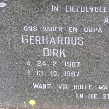 KOTZE Gerhardus Dirk 1907-1967 &amp; Jakoba Susanna Maria 1913-1988