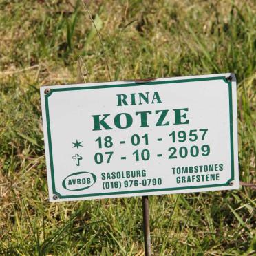 KOTZE Rina 1957-2009