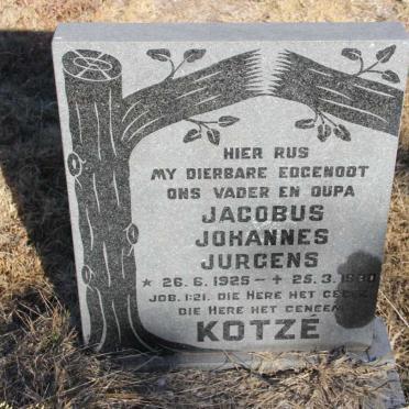 KOTZE Jacobus Johannes Jurgens 1925-1980