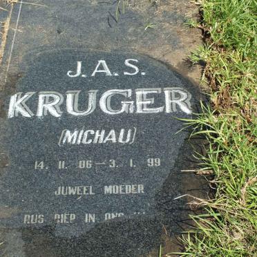 KRUGER J.A.S. nee MICHAU 1906-1999