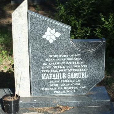 MARELETSE Mafahle Samuel 1954-2012