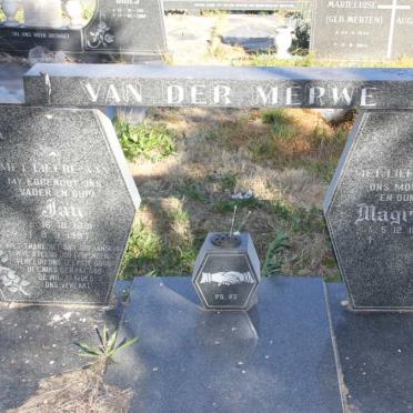 MERWE Jan, van der 1931-1997 &amp; Magriet 1937-