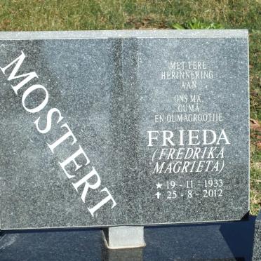 MOSTERT Fredrika Magrieta 1933-2012