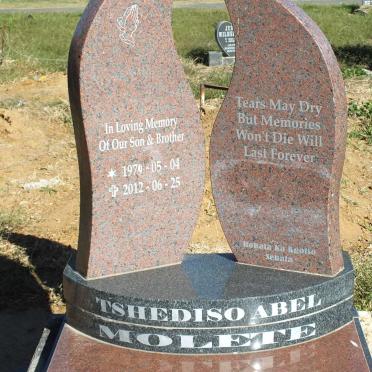 MOLETE Tshediso Abel 1979-2012