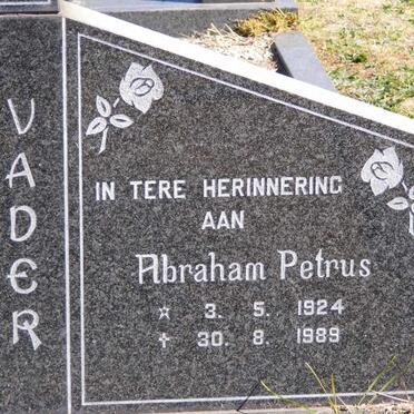 PREEZ Abraham Petrus, du 1924-1989 &amp; Anna 1930-