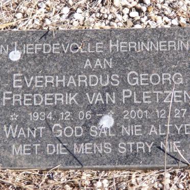 PLETZEN Everhardus Georg Frederik, van 1934-2001 &amp; Florrie Harriet PELSER 1943-1987 
