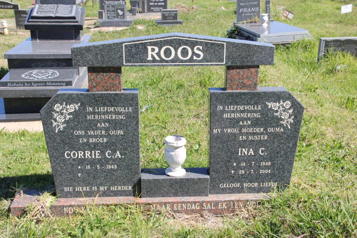 ROOS Corrie C.A. 1945- & Ina C. 1948-2004