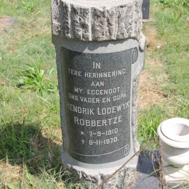 ROBBERTZE Hendrik Lodewyk 1910-1970