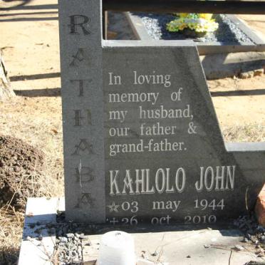 RATHABA Kahlolo John 1944-2010