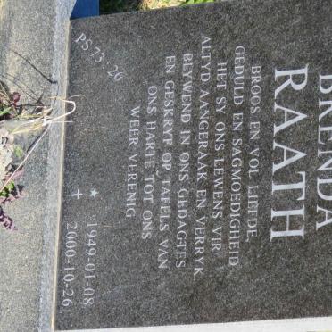 RAATH Brenda 1949-2000