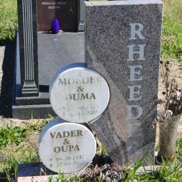 RHEEDER Vader 1937-2005 &amp; Moeder 1935-2005