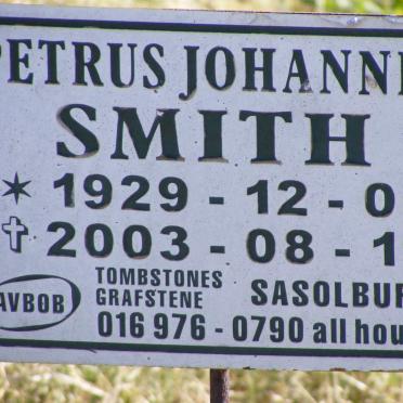 SMITH Petrus Johannes 1929-2003