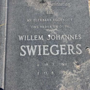 SWIEGERS Willem Johannes 1926-1984