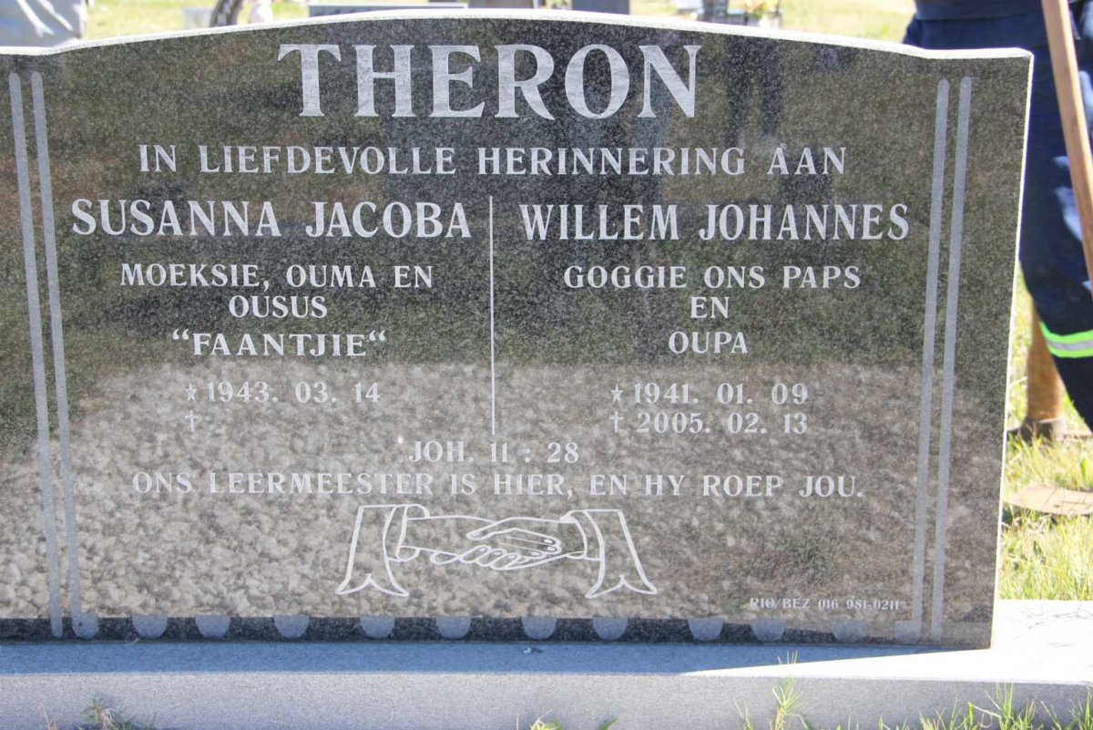 THERON Willem Johannes 1941-2005 & Susanna Jacoba 1943-