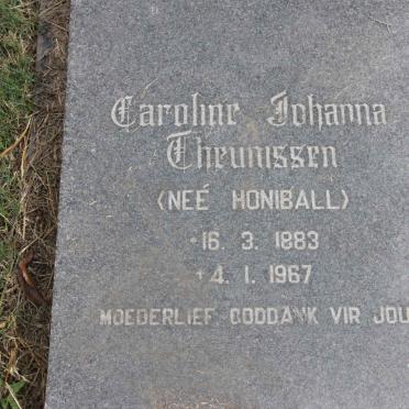 THEUNISSEN Caroline Johanna nee HONIBALL 1883-1969